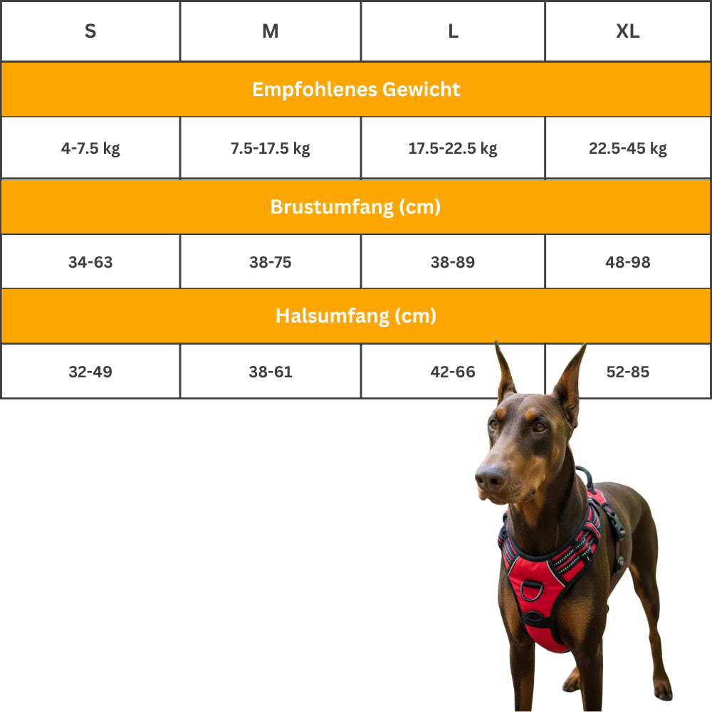 Gepolstertes Anti-Zug Hundegeschirr