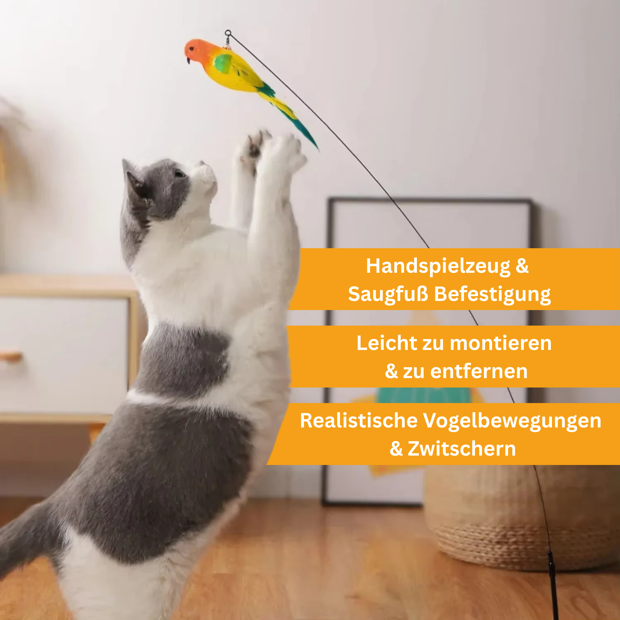 Zwitscherndes Vogelspielzeug für Katzen