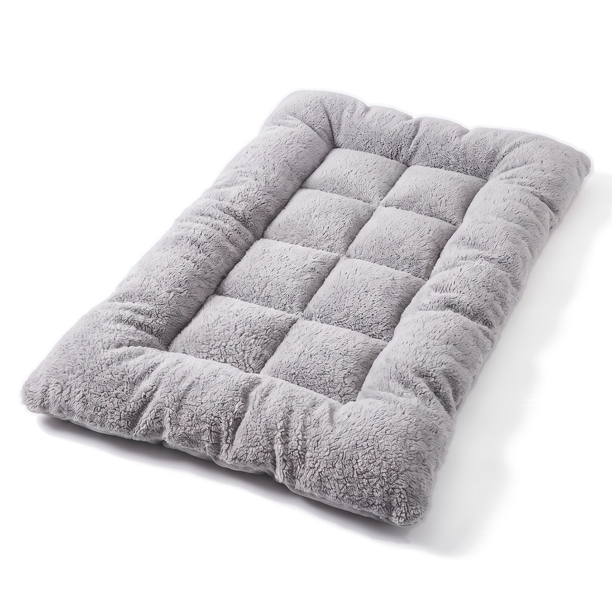 TeddyBed – Flauschiges XXL-Hundebett mit Rand in Grau