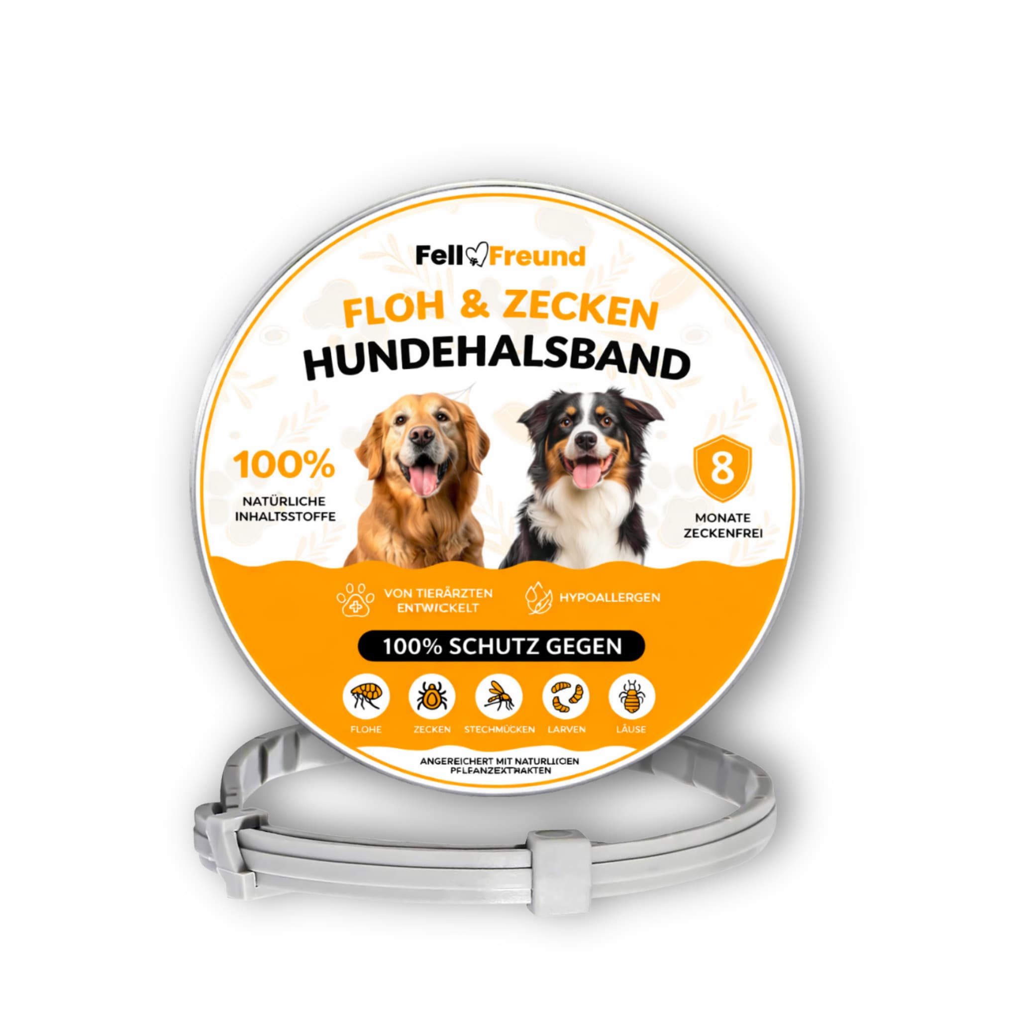 Floh- und Zeckenschutz Halsband für Hunde