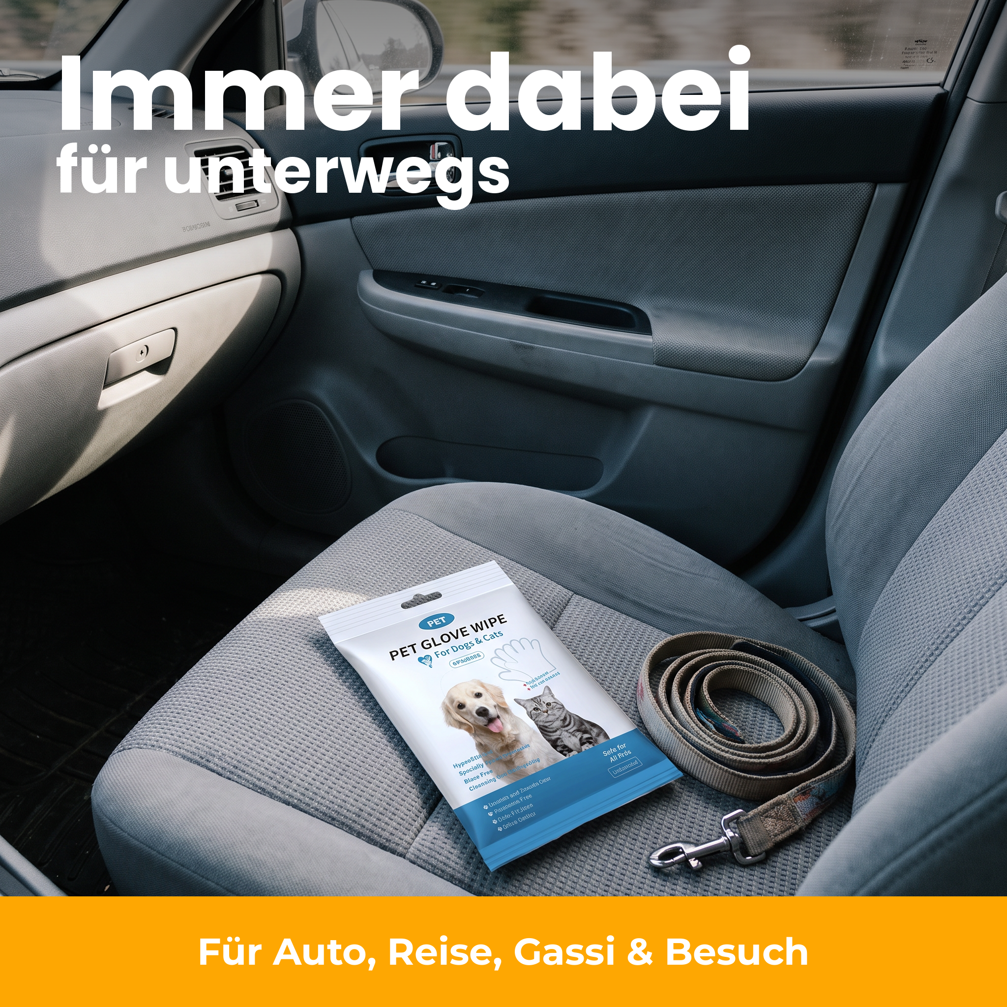 [de] Reinigungshandschuh-Packung fuer unterwegs im Auto