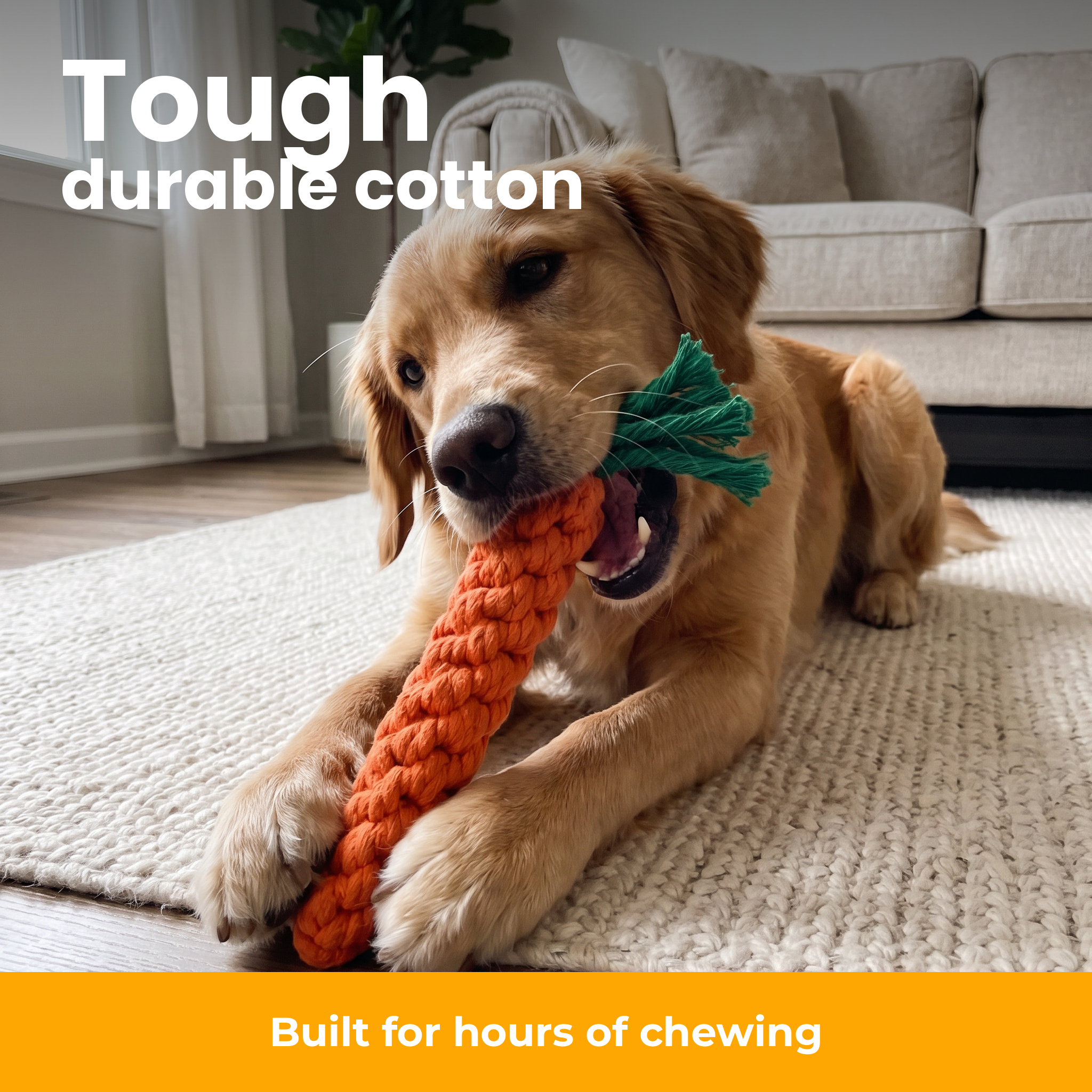[en] Tough cotton dog chew toy