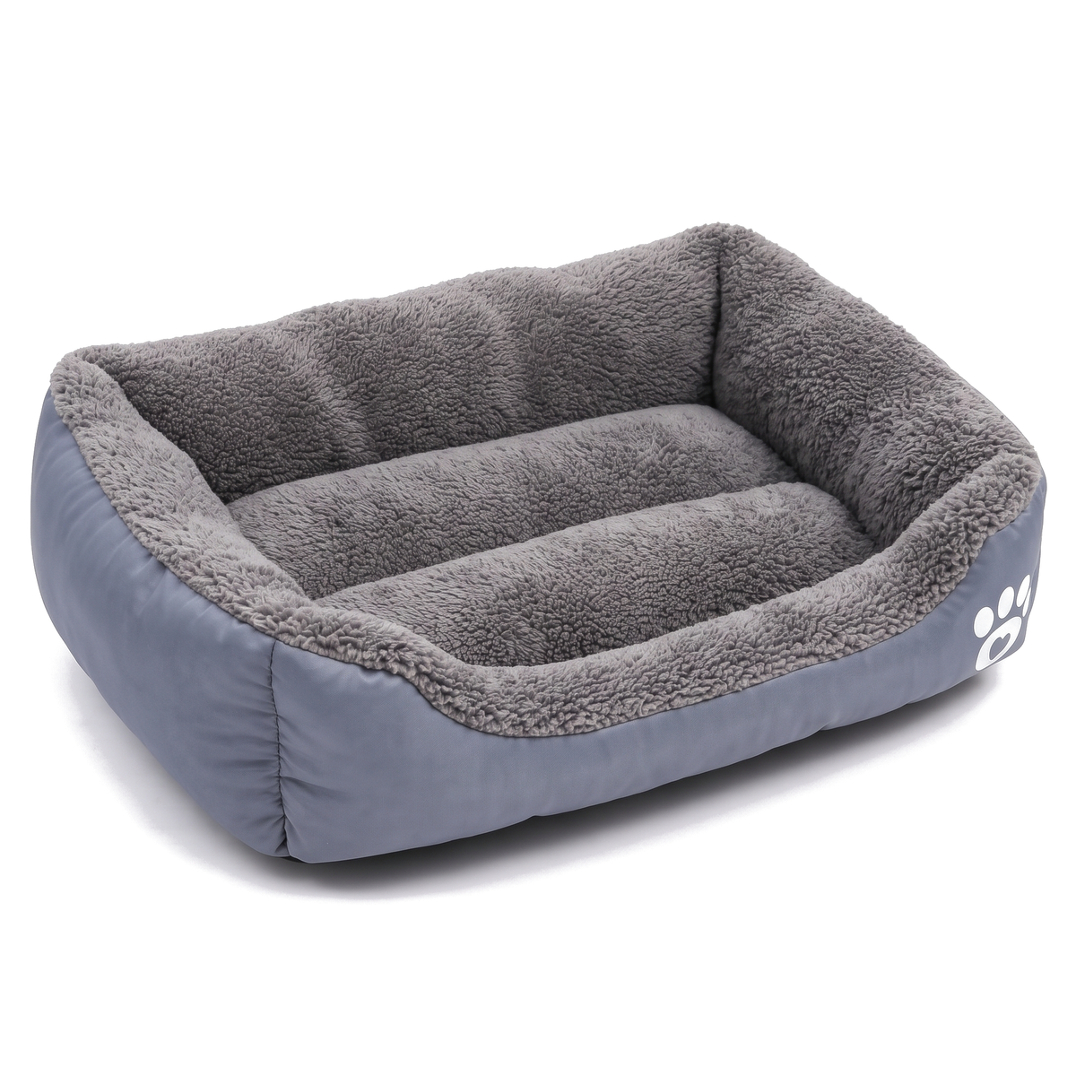 NapBox Hundebett mit hohem Rand in Grau