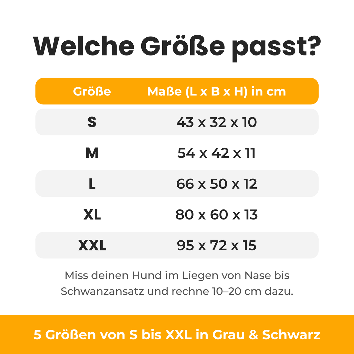 [de] NapBox – Größentabelle S bis XXL