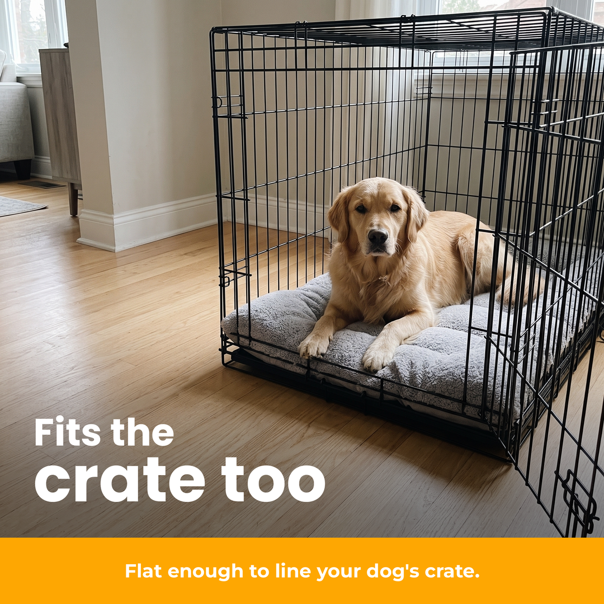 [en] TeddyBed – TeddyBed as a mat in a dog crate